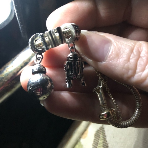 💫Rare Sterling Silver Star Wars Charm Bracelet- 598 $65 or $50 w/offer - Picture 7 of 14